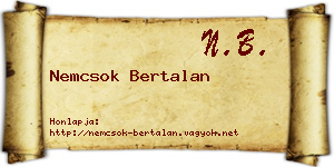 Nemcsok Bertalan névjegykártya